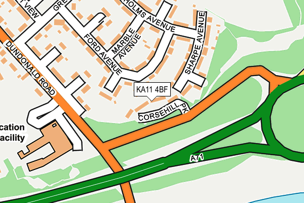 KA11 4BF map - OS OpenMap – Local (Ordnance Survey)