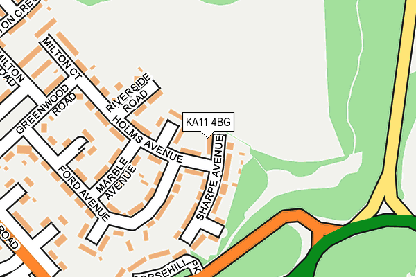 KA11 4BG map - OS OpenMap – Local (Ordnance Survey)