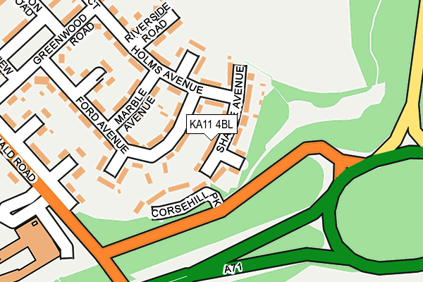 KA11 4BL map - OS OpenMap – Local (Ordnance Survey)