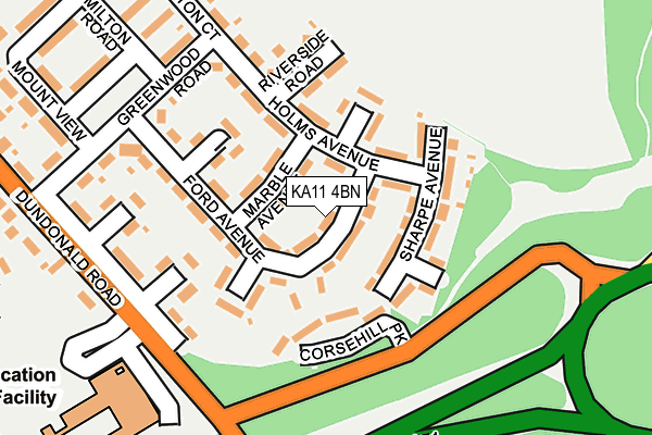 KA11 4BN map - OS OpenMap – Local (Ordnance Survey)