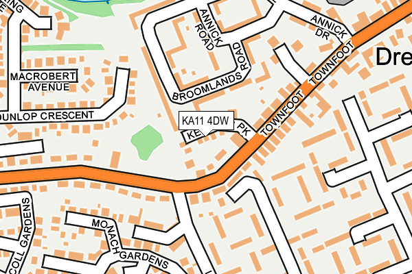 KA11 4DW map - OS OpenMap – Local (Ordnance Survey)