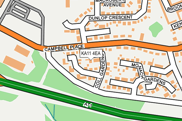 KA11 4EA map - OS OpenMap – Local (Ordnance Survey)