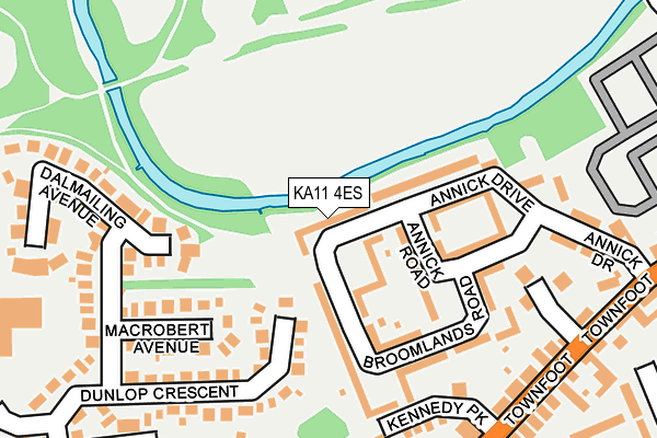 KA11 4ES map - OS OpenMap – Local (Ordnance Survey)