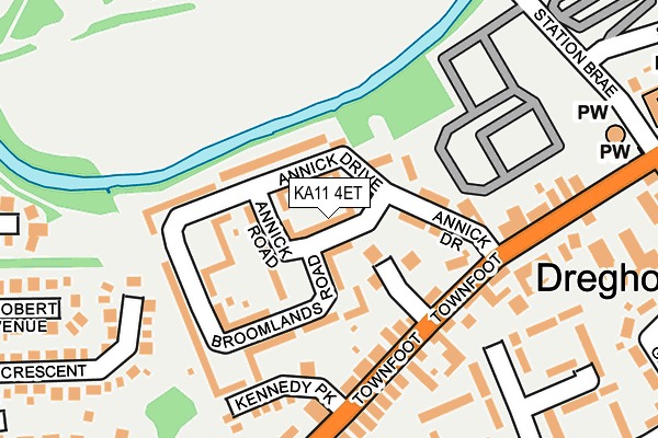 KA11 4ET map - OS OpenMap – Local (Ordnance Survey)