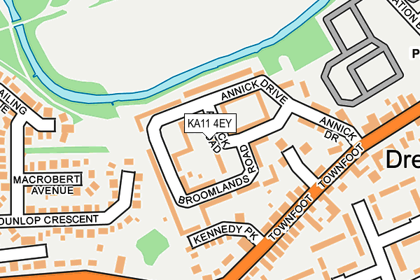 KA11 4EY map - OS OpenMap – Local (Ordnance Survey)