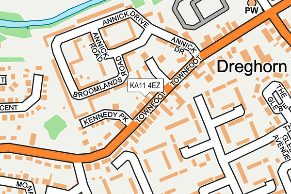 KA11 4EZ map - OS OpenMap – Local (Ordnance Survey)