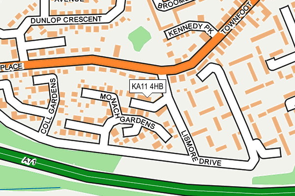 KA11 4HB map - OS OpenMap – Local (Ordnance Survey)