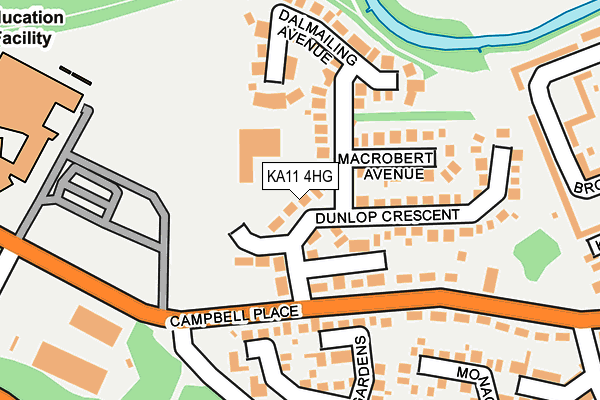 KA11 4HG map - OS OpenMap – Local (Ordnance Survey)
