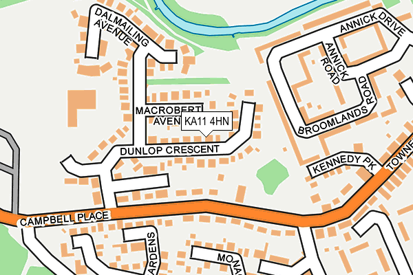 KA11 4HN map - OS OpenMap – Local (Ordnance Survey)
