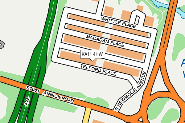 KA11 4HW map - OS OpenMap – Local (Ordnance Survey)