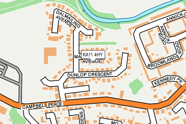 KA11 4HY map - OS OpenMap – Local (Ordnance Survey)
