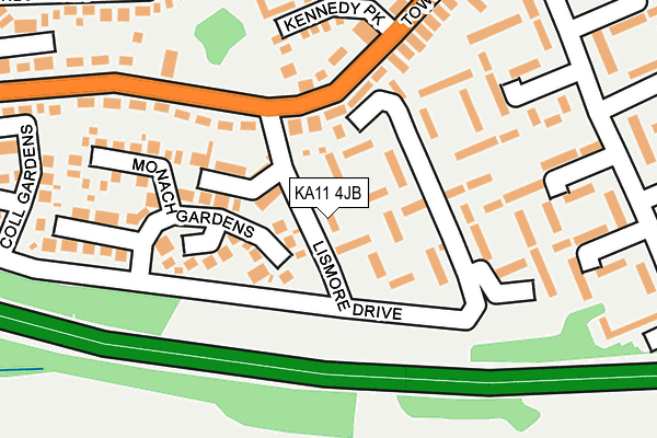 KA11 4JB map - OS OpenMap – Local (Ordnance Survey)