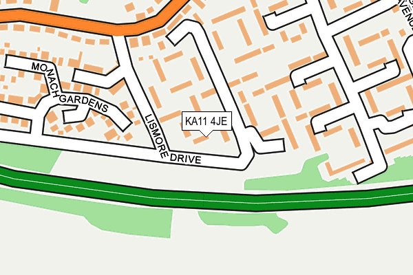 KA11 4JE map - OS OpenMap – Local (Ordnance Survey)