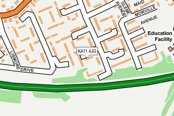 KA11 4JG map - OS OpenMap – Local (Ordnance Survey)