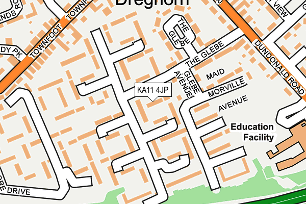 KA11 4JP map - OS OpenMap – Local (Ordnance Survey)