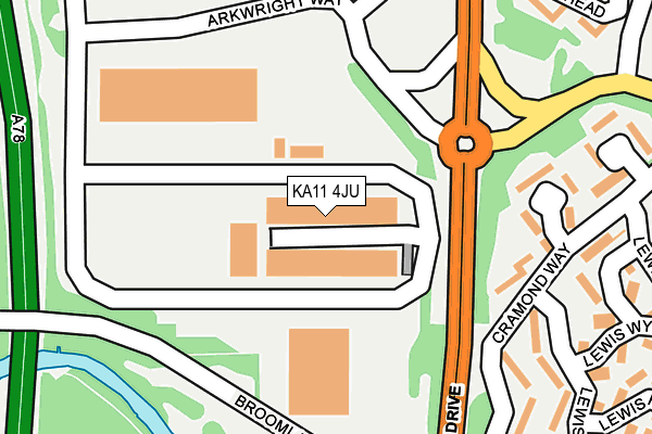 KA11 4JU map - OS OpenMap – Local (Ordnance Survey)