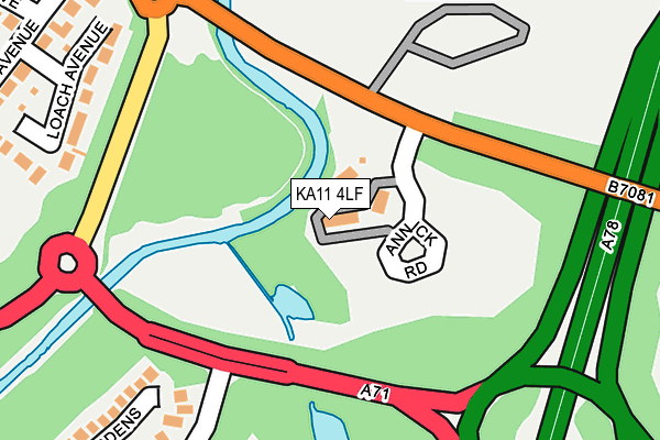 KA11 4LF map - OS OpenMap – Local (Ordnance Survey)