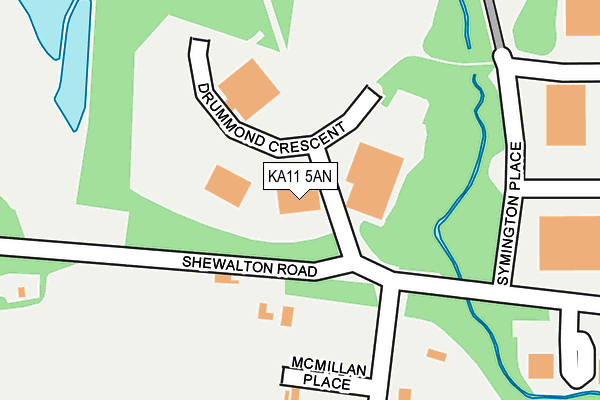 KA11 5AN map - OS OpenMap – Local (Ordnance Survey)