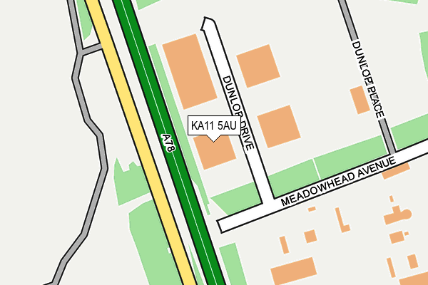 KA11 5AU map - OS OpenMap – Local (Ordnance Survey)