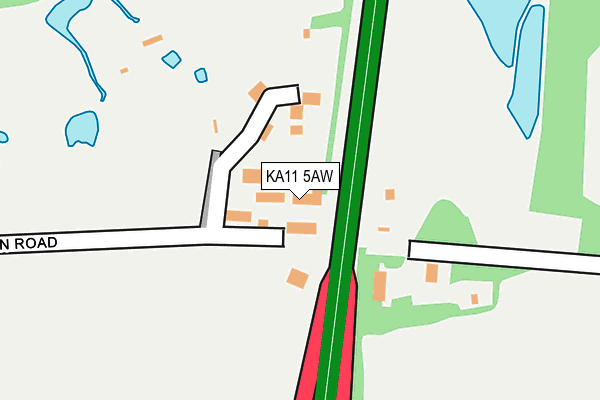 KA11 5AW map - OS OpenMap – Local (Ordnance Survey)