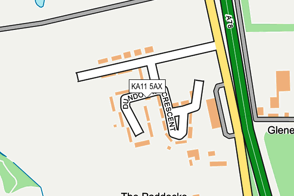 KA11 5AX map - OS OpenMap – Local (Ordnance Survey)