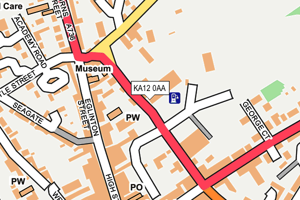 KA12 0AA map - OS OpenMap – Local (Ordnance Survey)