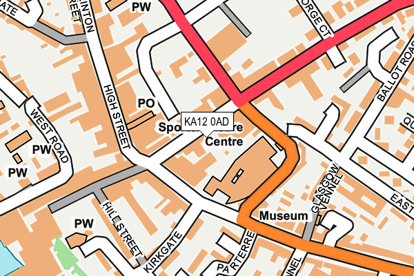 KA12 0AD map - OS OpenMap – Local (Ordnance Survey)