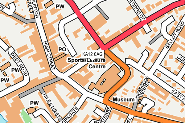 KA12 0AG map - OS OpenMap – Local (Ordnance Survey)