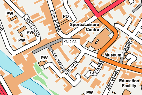 KA12 0AL map - OS OpenMap – Local (Ordnance Survey)