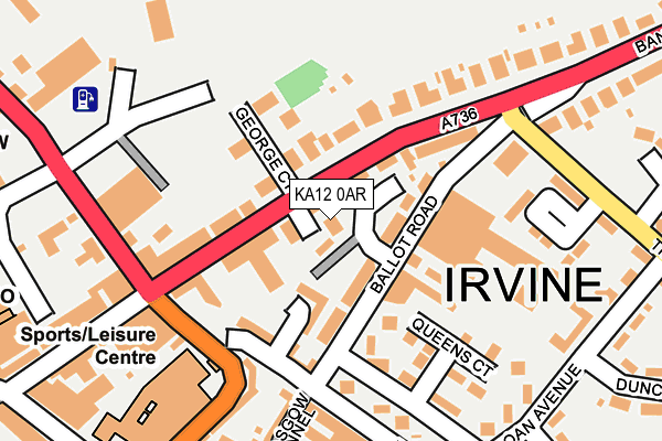 KA12 0AR map - OS OpenMap – Local (Ordnance Survey)