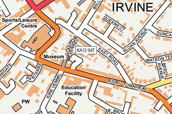 KA12 0AT map - OS OpenMap – Local (Ordnance Survey)