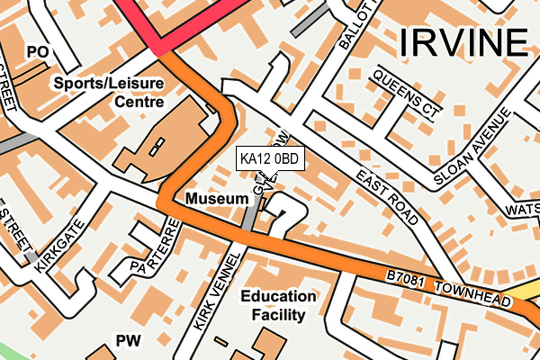 KA12 0BD map - OS OpenMap – Local (Ordnance Survey)