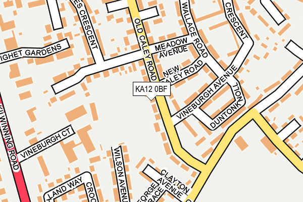 KA12 0BF map - OS OpenMap – Local (Ordnance Survey)