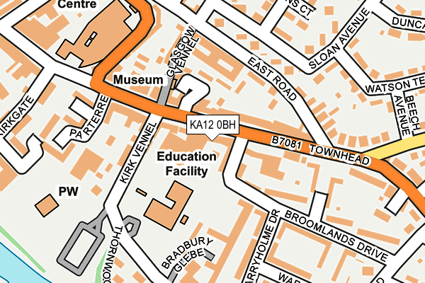 KA12 0BH map - OS OpenMap – Local (Ordnance Survey)
