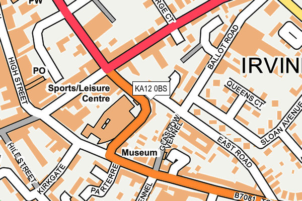 KA12 0BS map - OS OpenMap – Local (Ordnance Survey)