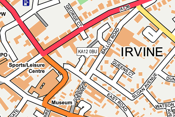 KA12 0BU map - OS OpenMap – Local (Ordnance Survey)