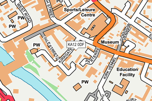 KA12 0DF map - OS OpenMap – Local (Ordnance Survey)