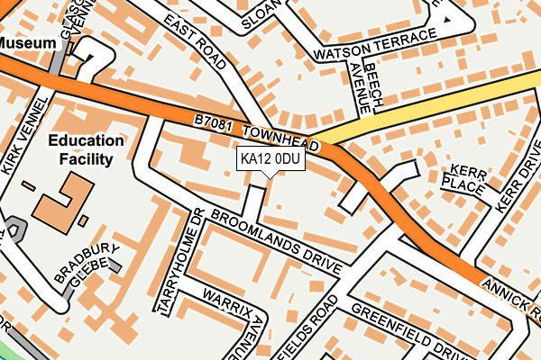 KA12 0DU map - OS OpenMap – Local (Ordnance Survey)