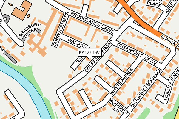 KA12 0DW map - OS OpenMap – Local (Ordnance Survey)