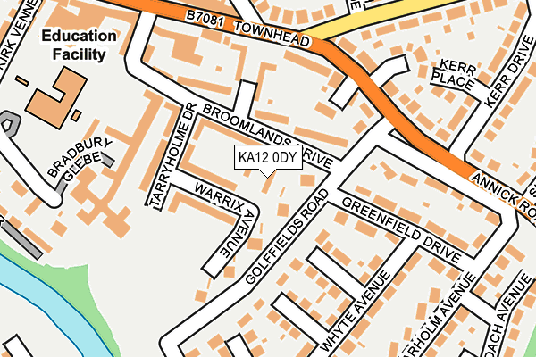 KA12 0DY map - OS OpenMap – Local (Ordnance Survey)