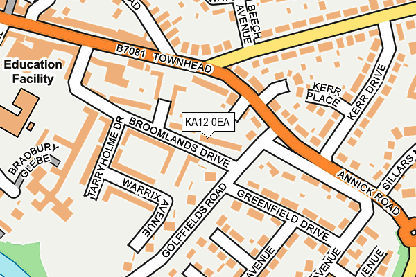 KA12 0EA map - OS OpenMap – Local (Ordnance Survey)