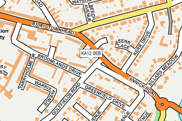 KA12 0EB map - OS OpenMap – Local (Ordnance Survey)