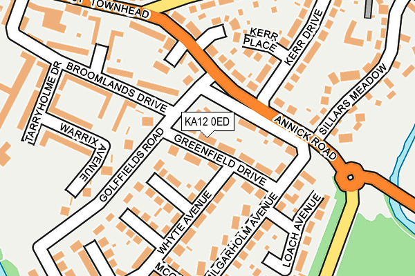 KA12 0ED map - OS OpenMap – Local (Ordnance Survey)