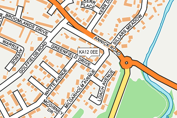 KA12 0EE map - OS OpenMap – Local (Ordnance Survey)