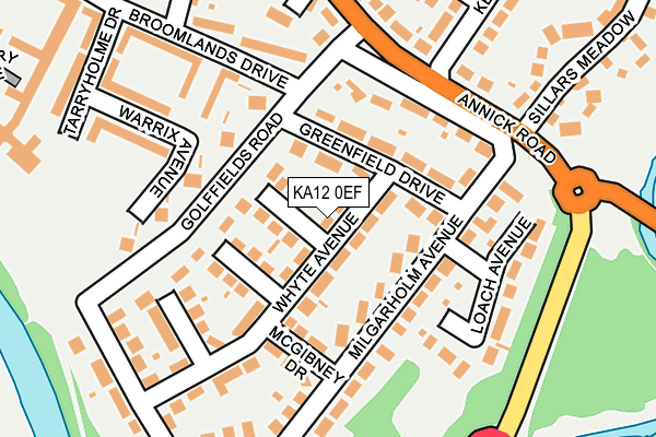 KA12 0EF map - OS OpenMap – Local (Ordnance Survey)