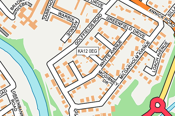 KA12 0EG map - OS OpenMap – Local (Ordnance Survey)