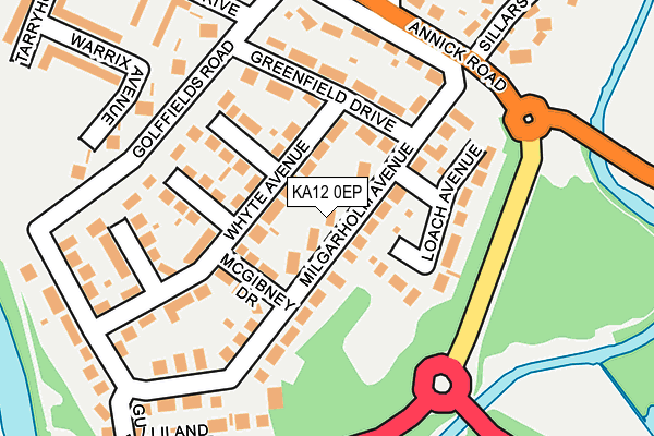 KA12 0EP map - OS OpenMap – Local (Ordnance Survey)