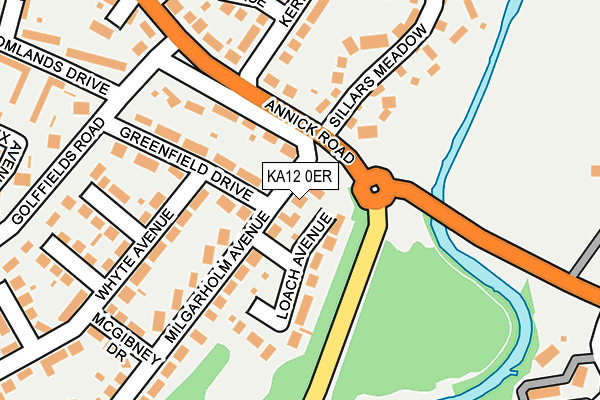 KA12 0ER map - OS OpenMap – Local (Ordnance Survey)
