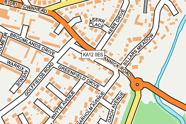 KA12 0ES map - OS OpenMap – Local (Ordnance Survey)