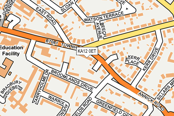 KA12 0ET map - OS OpenMap – Local (Ordnance Survey)